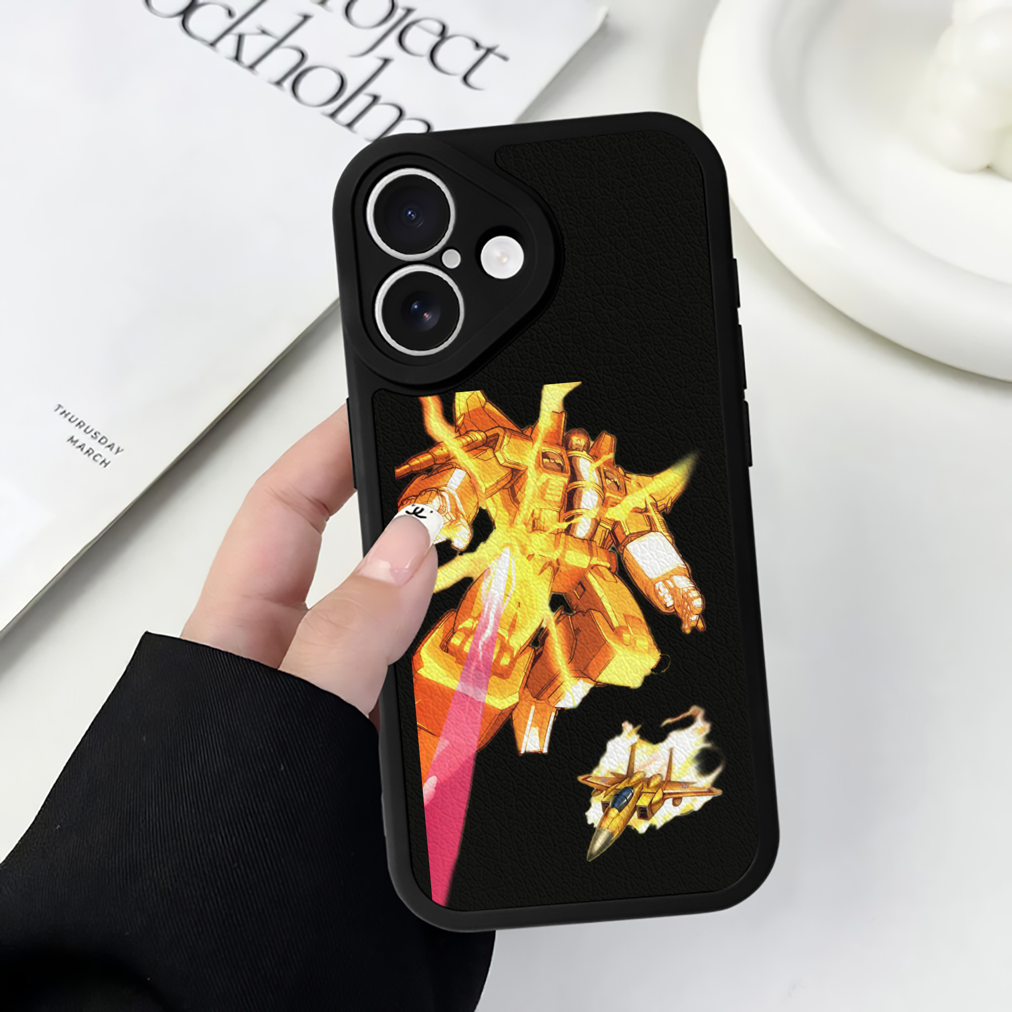 （画像用）  【iPhone 16シリーズ対応】シリコンスマホケース（レザー調） 材質：シリコン